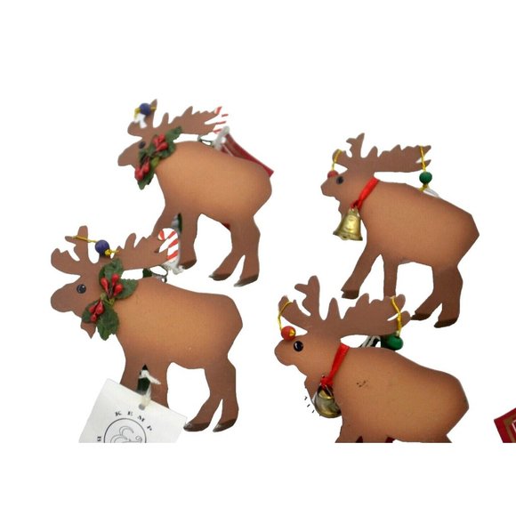 KEMP &‎ BEATLEY Set of 6 Reindeer / Christmas Napkin Rings BRAND NEW WITH TAGS - Picture 2 of 3
